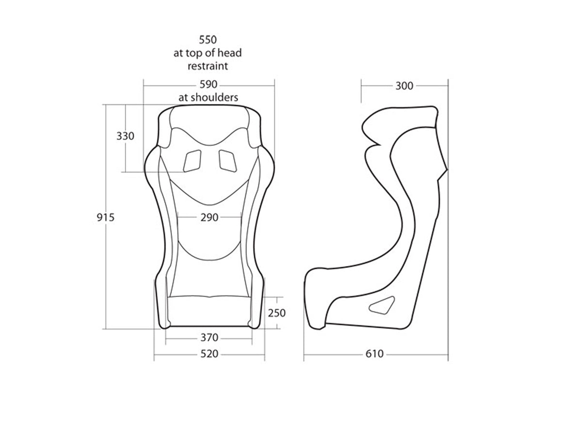 Cobra Sebring Pro Carbon Ultralite- FIA 8855-1999- Pro-Fit- Black Spacer Fabric all over