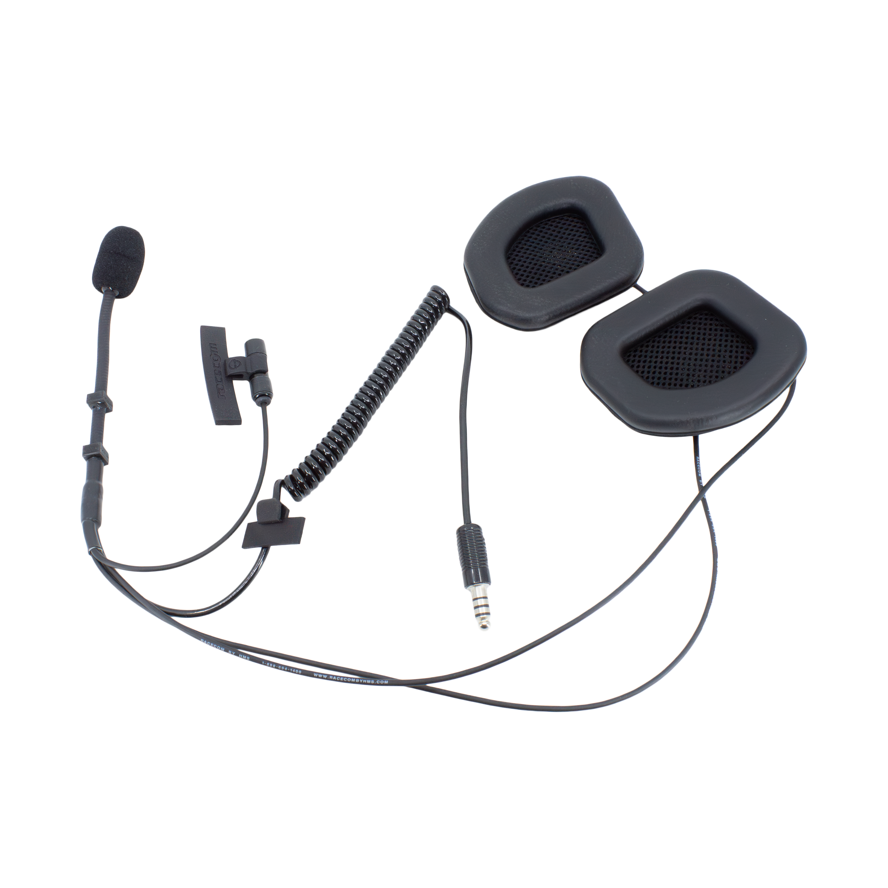 Noise Reduction Earcups and earbuds with Boom Style mic and IMSA connection (SH HK1151)