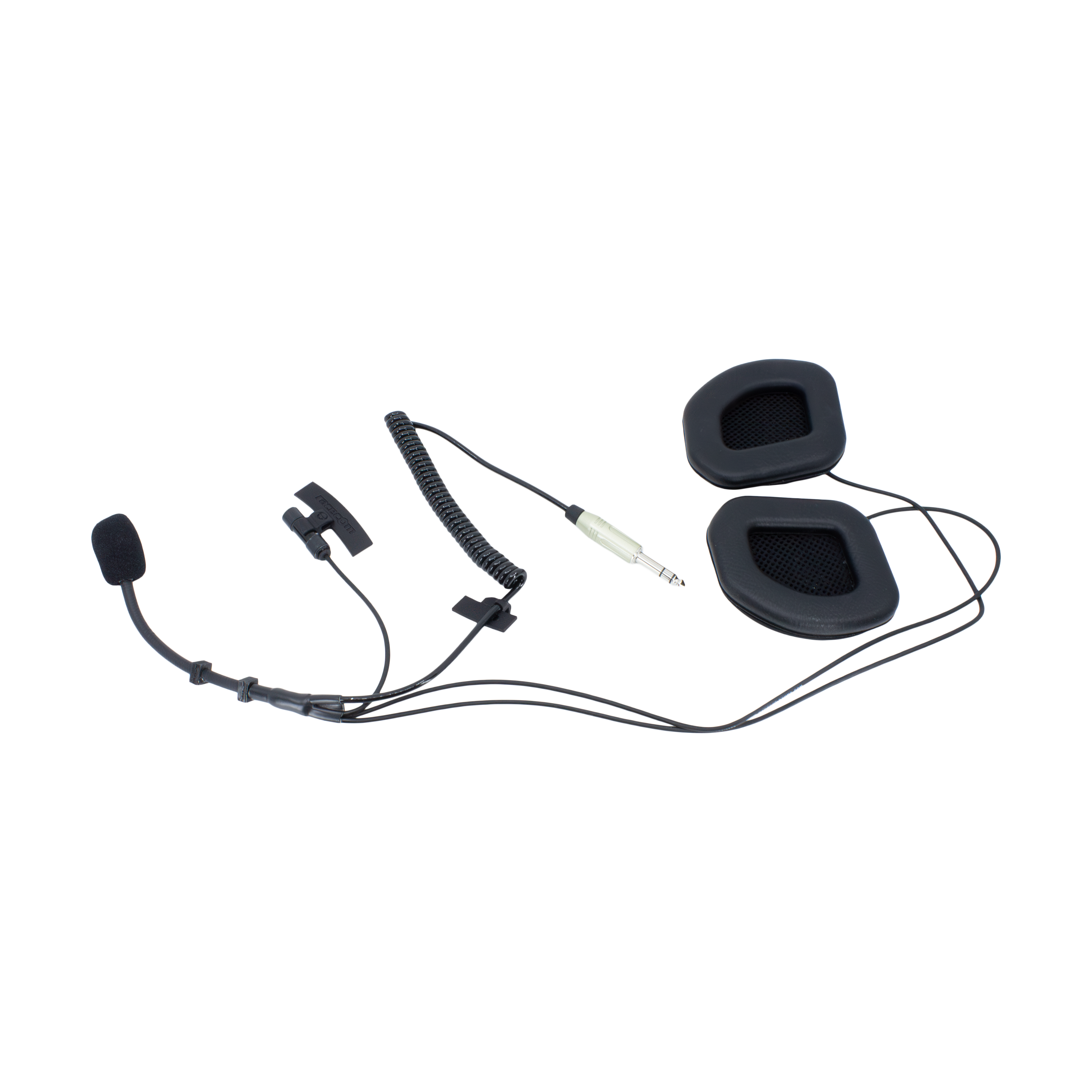 Noise Reduction Earcups and earbuds with Boom Style mic and NASCAR connection (SH HK1154)